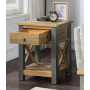 Urban Elegance - Reclaimed Lamp Table With Drawer